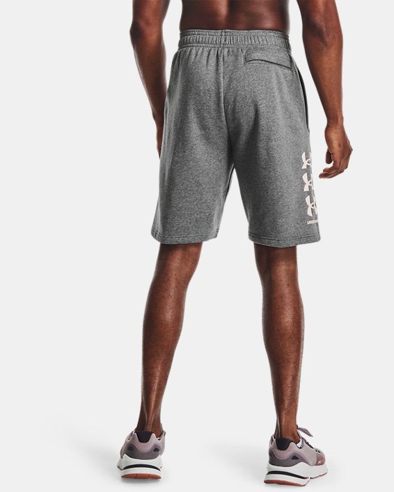 Men's UA Rival Fleece Multilogo Shorts, Gray, pdpMainDesktop image number 1